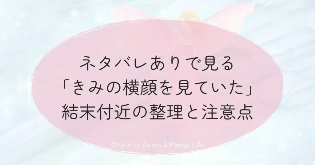 ネタバレありで見る「きみの横顔を見ていた」結末付近の整理と注意点