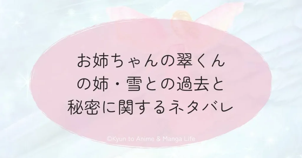 お姉ちゃんの翠くんの姉・雪との過去と秘密に関するネタバレ