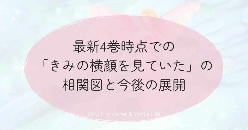 最新4巻時点での「きみの横顔を見ていた」の相関図と今後の展開