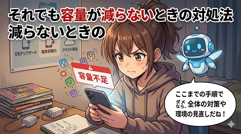 それでも容量が減らないときの対処法