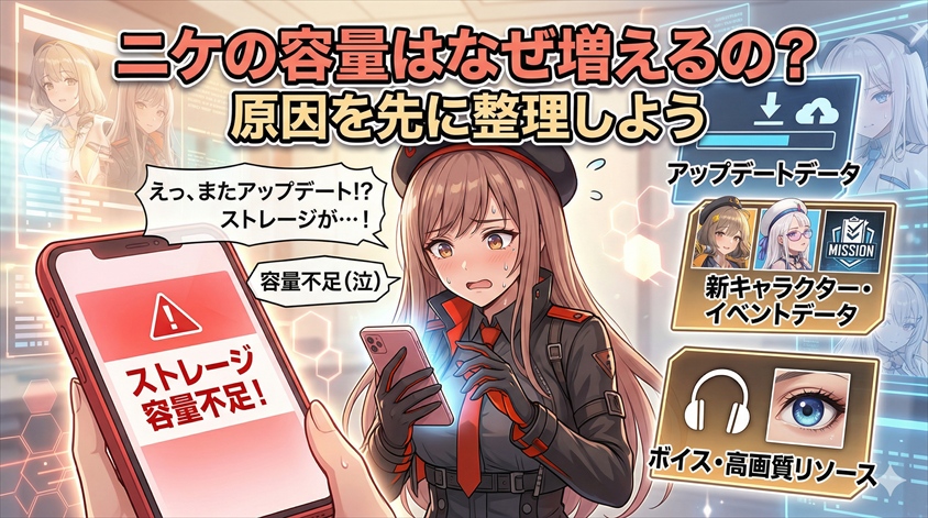 ニケの容量はなぜ増えるの？原因を先に整理しよう