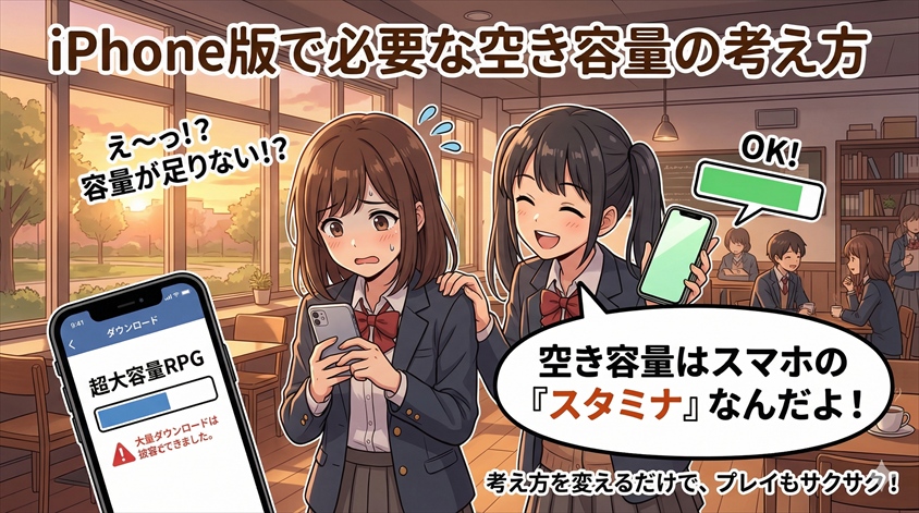 iPhone版で必要な空き容量の考え方