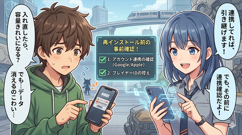 ニケを再インストールすると容量は改善される？