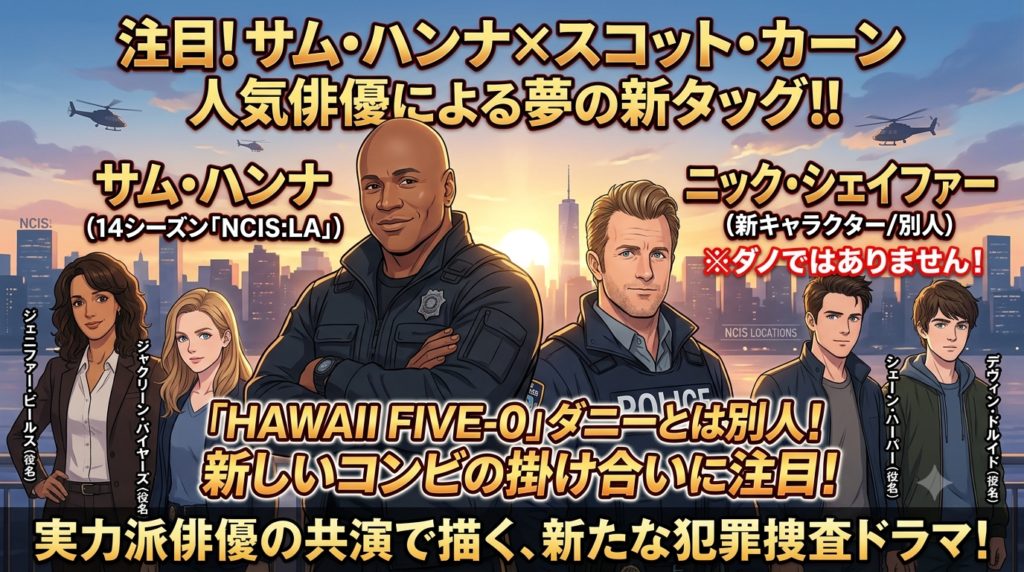 NCISニューヨークのキャスト一覧!サム・ハンナと新チーム6名を解説